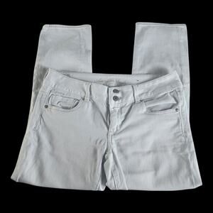 American Eagle Artist Stretch White Denim Straight-Leg Jeans Women's Size 8